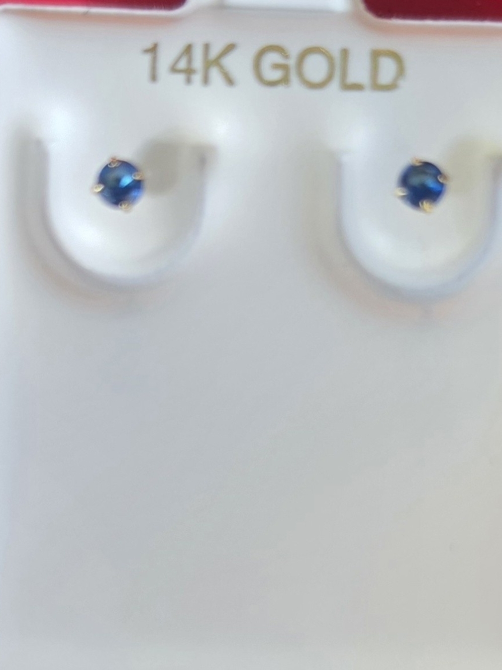 14K Gold 1/2ct Blue Sapphire Stud Earrings - Classic Women's Jewelry